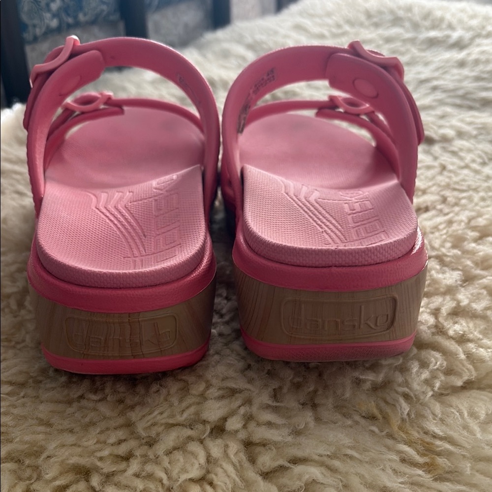 Dansko Pink Double-Buckle Slide Sandals - Picture 6 of 6